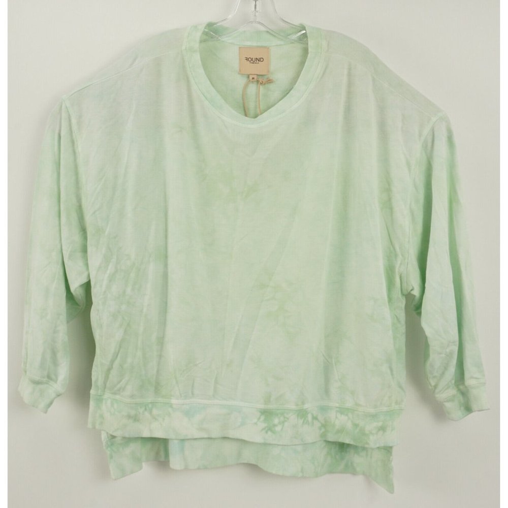 New Found Los Angeles Women's Medium Oversized Green Tie Dye Crew Sweatshirt USA